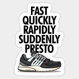 Presto OW Black Retro Sneaker Sticker